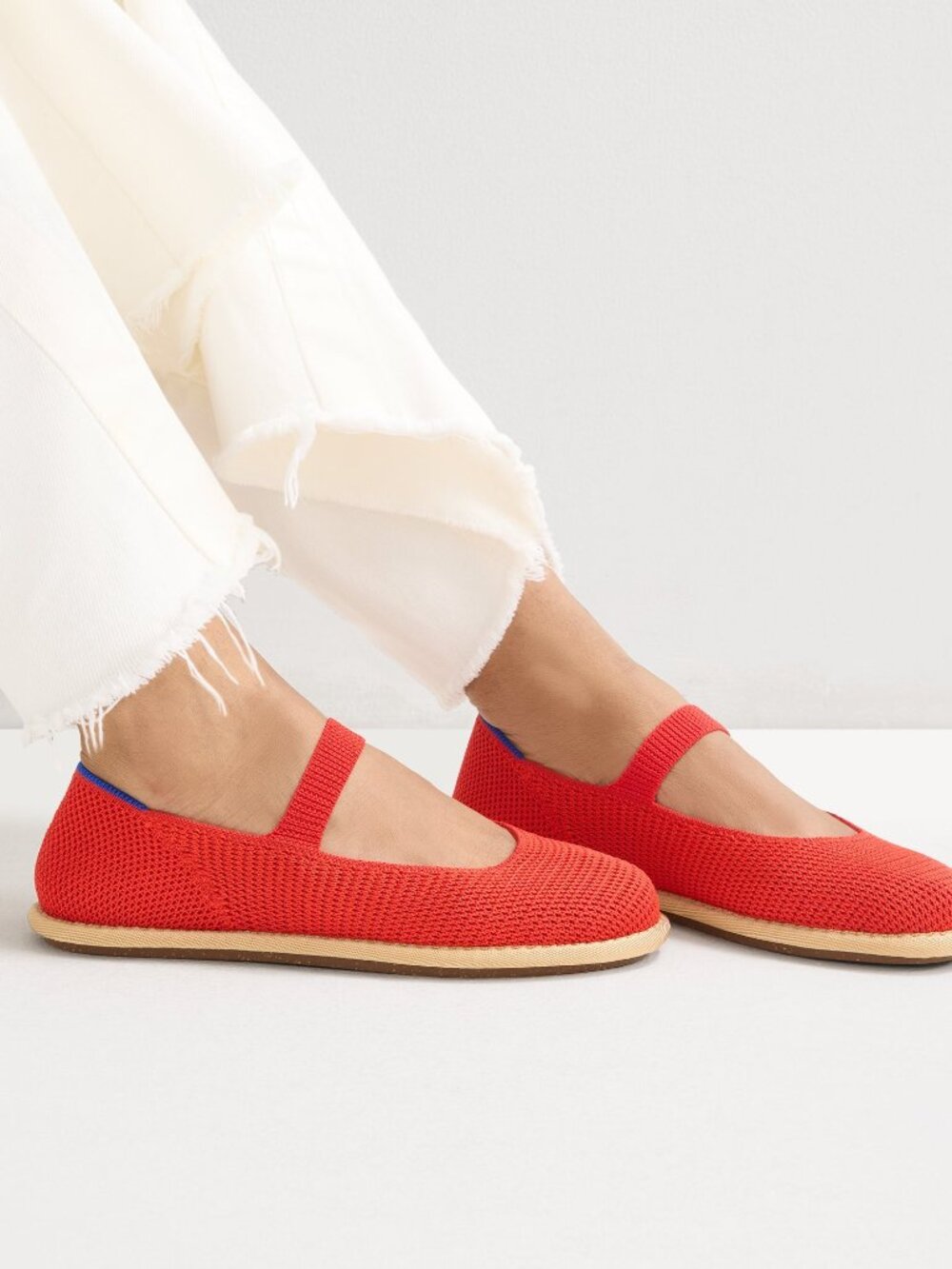 Rothy's The Cruiser Mary Jane - Poppy Raffia-Knit Size 8.5 - Picture 2 of 3